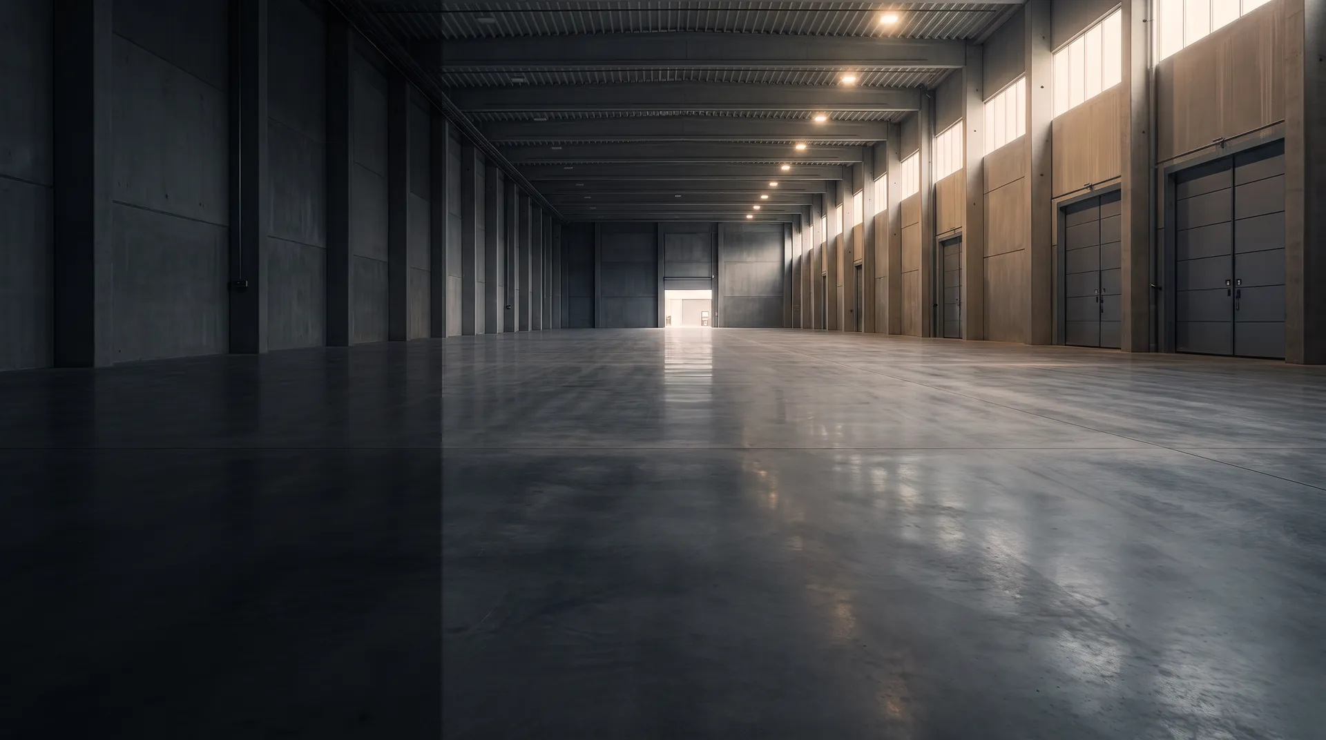 Hală industrială cu pardoseală epoxidică din beton